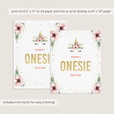 Gold floral baby shower decorations printable by LittleSizzle