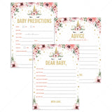 Pink and gold unicorn baby shower bundle by LittleSizzle