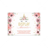 Unicorn Display Shower Insert Template by LittleSizzle