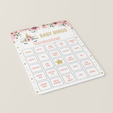 Printable unicorn themed baby shower games baby bingo by LittleSizzle