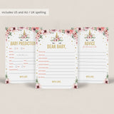 Printable Pink and Gold Unicorn Baby Shower Bundle