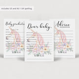 Printable Baby Girl Shower Games Purple and Pink Flowers