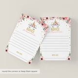 New Parents Advice Cards for Unicorn Baby Shower