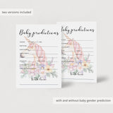 Printable baby predictions for unicorn baby party by LittleSizzle