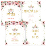 Pink and Gold Bridal Shower Decorations Printable by LIttleSizzle