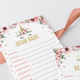 Gold unicorn baby shower baby wishes cards by LittleSizzle