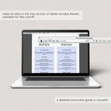 Custom menu card for minimalist wedding party by LittleSizzle