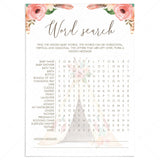 Tribal Baby Shower Games Baby Word Search Printable by LittleSizzle