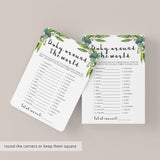 Botanical babyshower games baby around the world by LittleSizzle