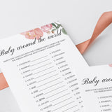 Watercolor floral baby shower game baby around the world by LittleSizzle