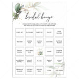 unique bridal bingo game printables by LittleSizzle
