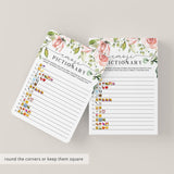 floral bridalshower games printables