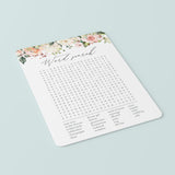 fun word search bridal shower game printable