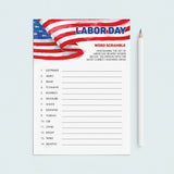 Labor Day Word Scramble Game Printable by LittleSizzle