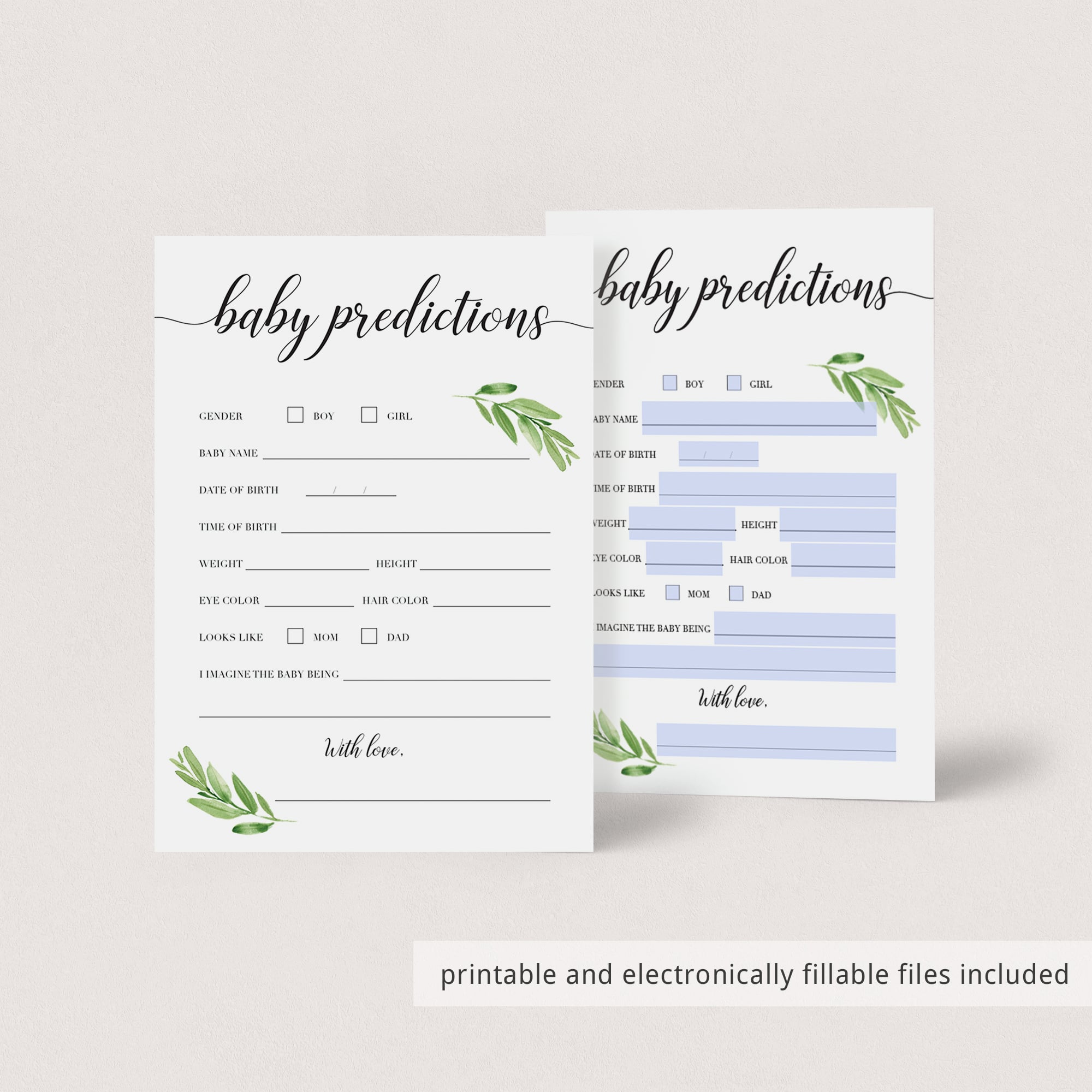 Virtual baby shower games baby predictions by LittleSizzle