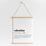 Valentine Definition Print Instant Download