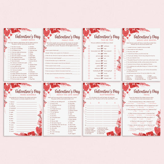 Valentine's Day Games To Print At Home by LittleSizzle