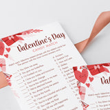 Printable Valentine's Day Candy Game with Answers