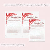 Family Feud Valentine's Day Trivia Game Printable