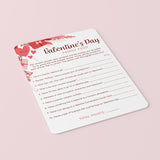 Family Feud Valentine's Day Trivia Game Printable