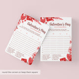 Valentine's Day Game for Couples Printable