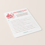 Valentine's Day Family Feud Questions and Answers Printable