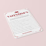 Valentines Family Feud Game with Answers Printable