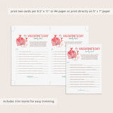 Valentine's Day Family Feud Questions and Answers Printable