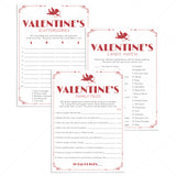 Valentines Party Games Printable Red Cupid by LittleSizzle