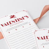 Valentines Game with Cupid Printable Scattergories