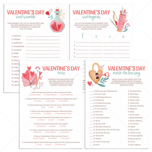 Valentines Day Games Pack Printable by LittleSizzle