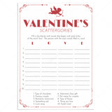 Valentines Game with Cupid Printable Scattergories by LittleSizzle