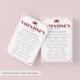 Valentines Trivia Quiz for Family Printable