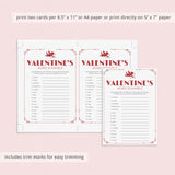 Kids Valentine's Day Game Printable Word Scramble