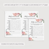 Word search game with hidden message for girl baby shower by LittleSizzle