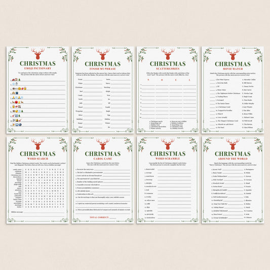 8 Popular Christmas Games to Print at Home by LittleSizzle