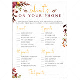 Bohemian Baby Shower Ideas What's On Your Phone by LittleSizzle