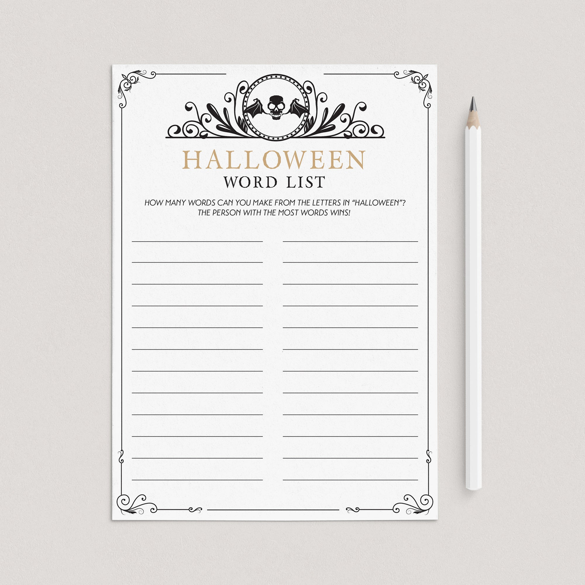 Halloween Office Party Game Printable by LittleSizzle