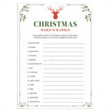 Xmas Word Scramble Game Printable by LittleSizzle