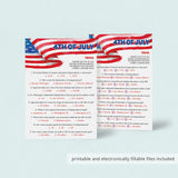 4th of July Trivia Printable & Virtual