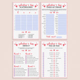 Galantine's Day Party Games Bundle Printable & Virtual