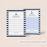 Nautical Baby Shower Advice Cards