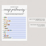 Simple Emoji Pictionary Baby Shower Game Printable and Virtual