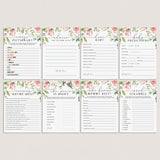 Blush Floral Baby Shower Game Bundle For Zoom by LittleSizzle
