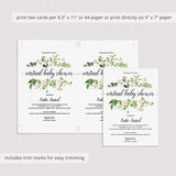 Greenery Virtual Baby Shower Invitation Template