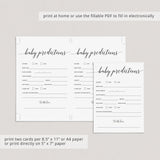 Gender Neutral Baby Predictions Game Printable & Virtual