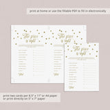 Virtual Baby Shower Games Bundle Gold Confetti