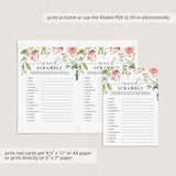 Zoom baby shower games floral theme by LittleSizzle