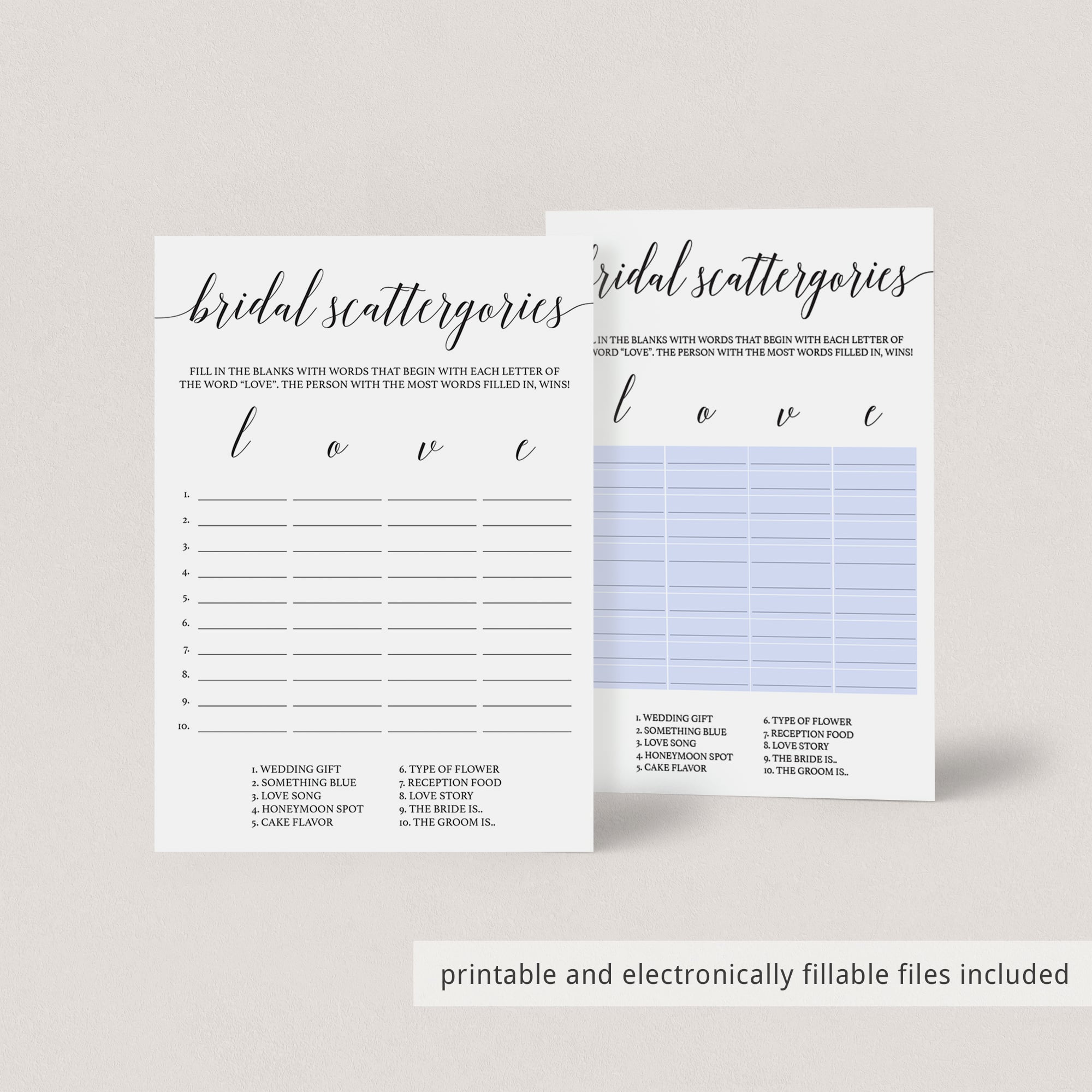 Virtual bridal shower game black and white by LittleSizzle