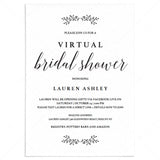Editable Virtual Bridal Shower Invite Rustic Chic by LittleSizzle